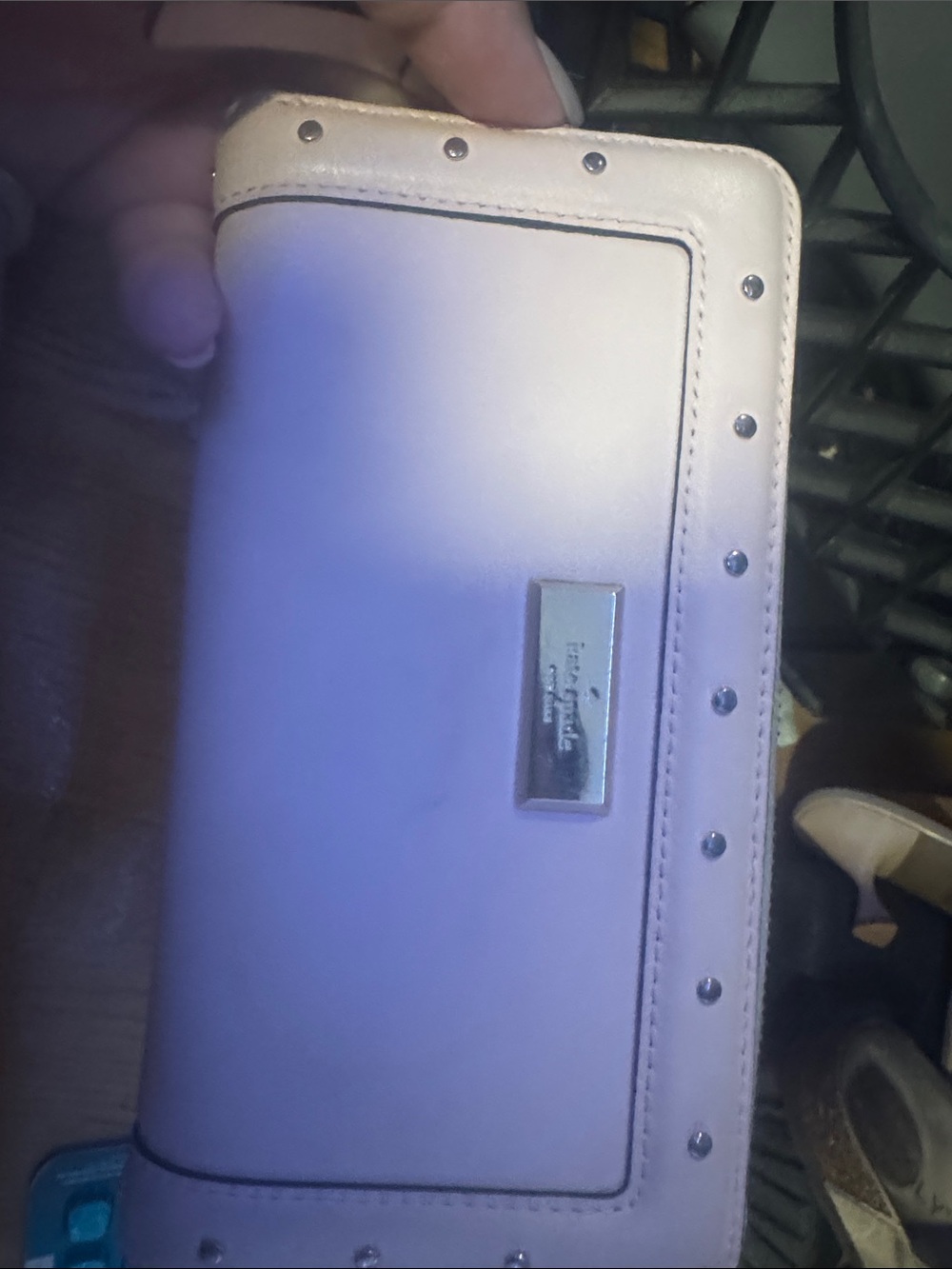 kate spade Blush Pink Studded Continental Wallet